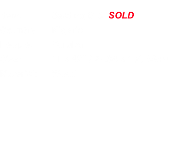  Item:	Seating 013  SOLD Country:	Nigeria People:	Yoruba Size:	